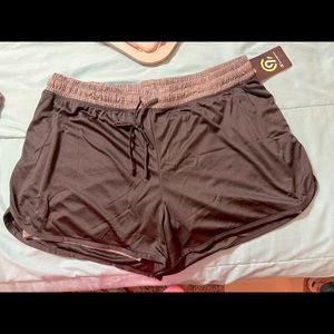 Champion gray sweatshorts with bike short under layer